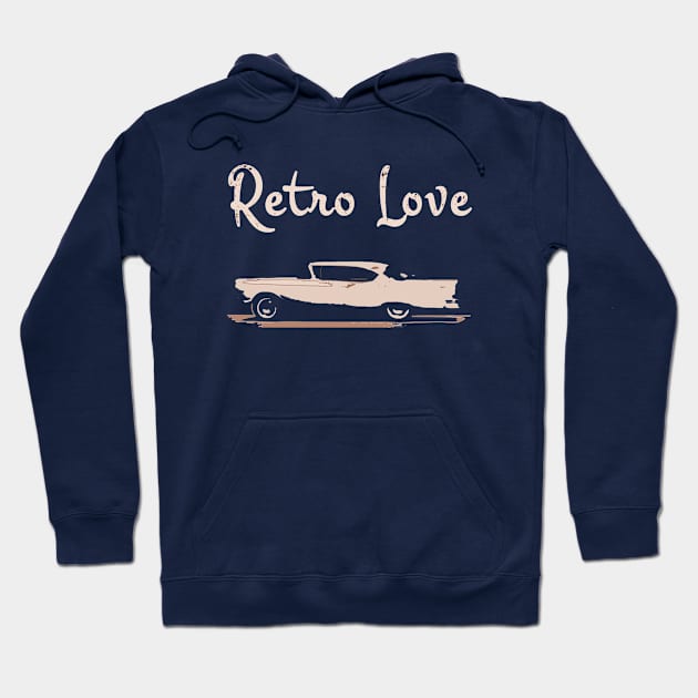 60s Retro Style Car Lover Hoodie by VintageMimi